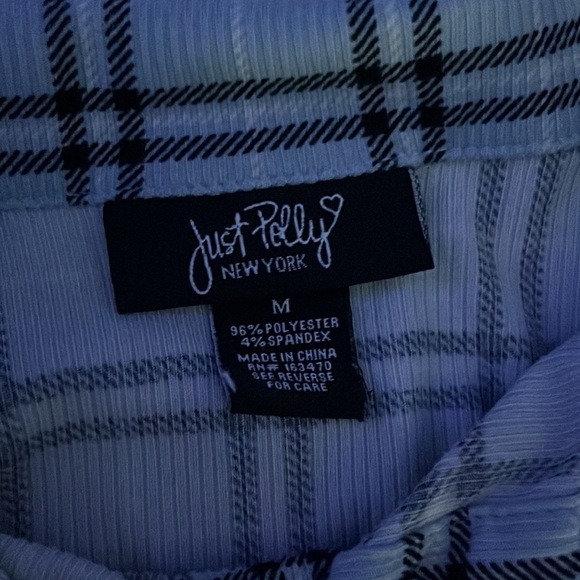 Blue pliad crop top - Picture 2 of 3